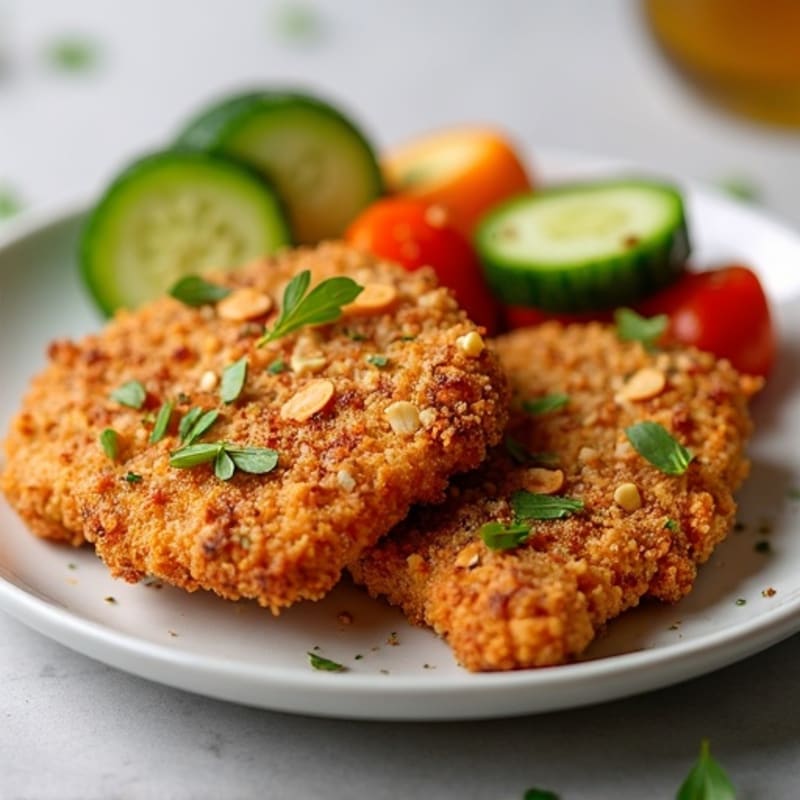 Crispy Everything Bagel Chicken with Roasted Vegetables