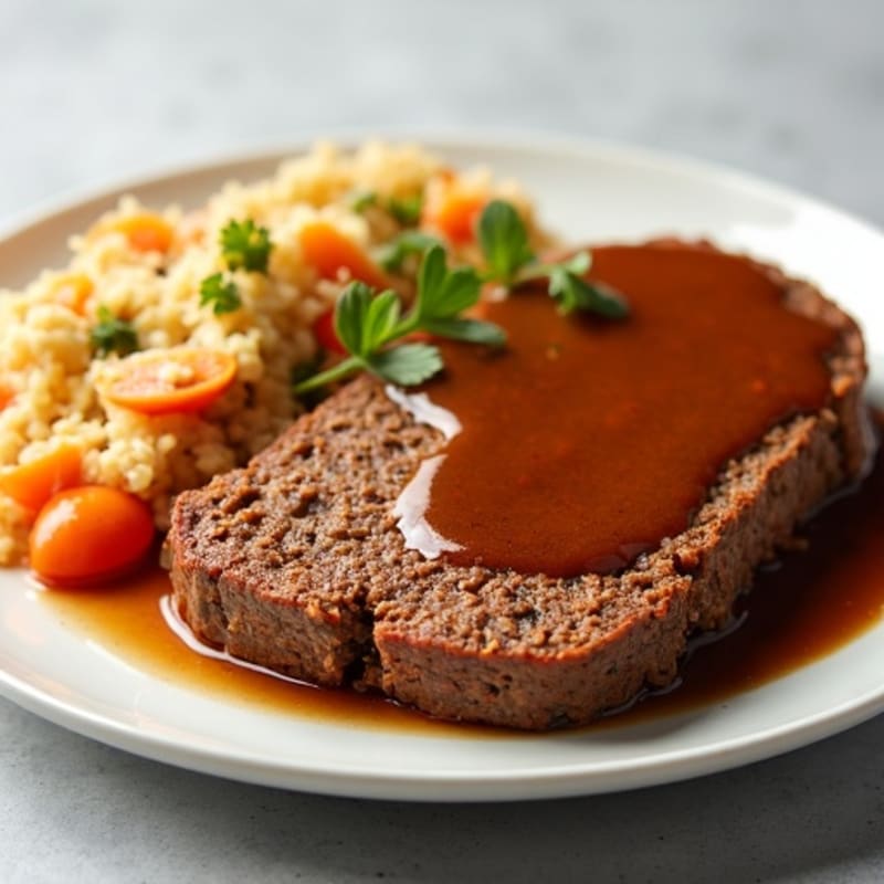 Healthy Lean Beef Meatloaf with Savory Gravy
