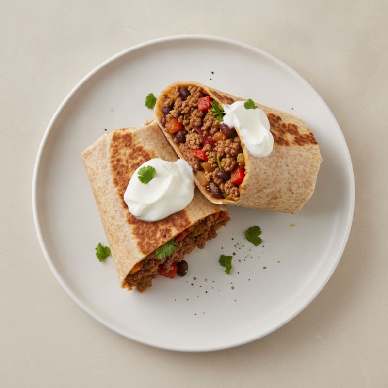 Savory Ground Beef Burrito Grande