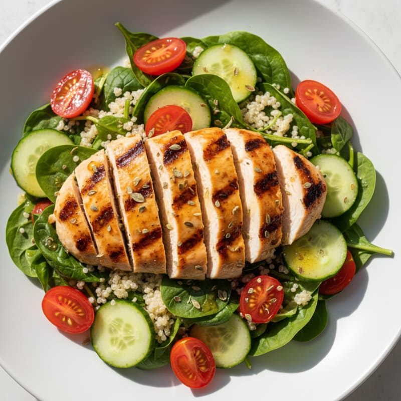 Grilled Chicken and Quinoa Salad with Lemon Vinaigrette