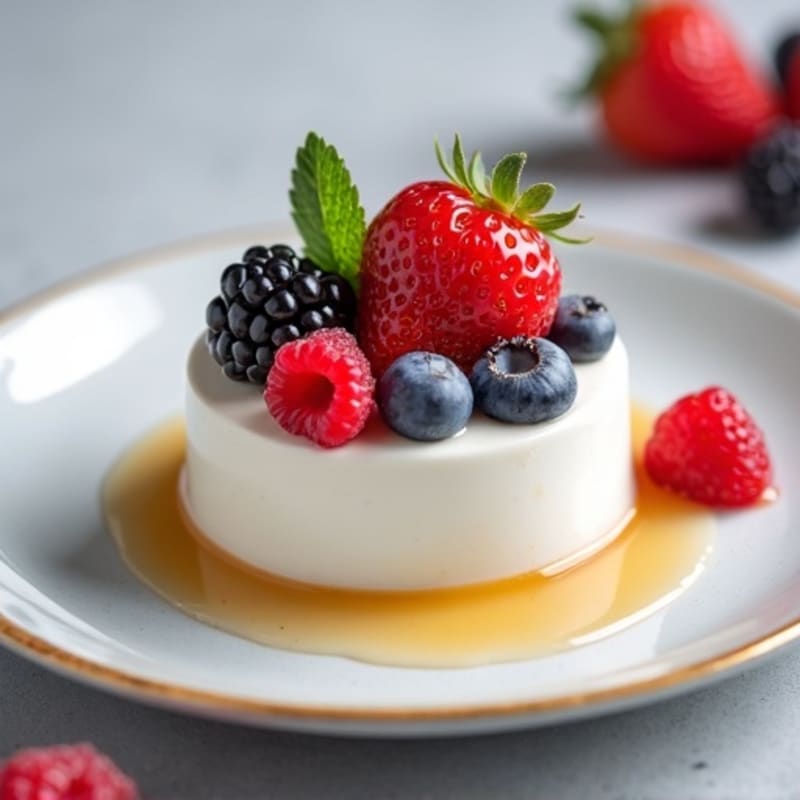 Greek Yogurt Protein Mousse with Mixed Berries