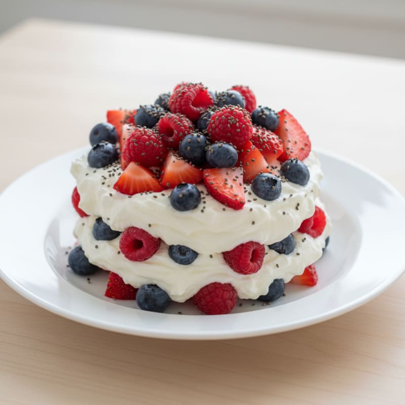 Greek Yogurt Protein Parfait with Mixed Berries