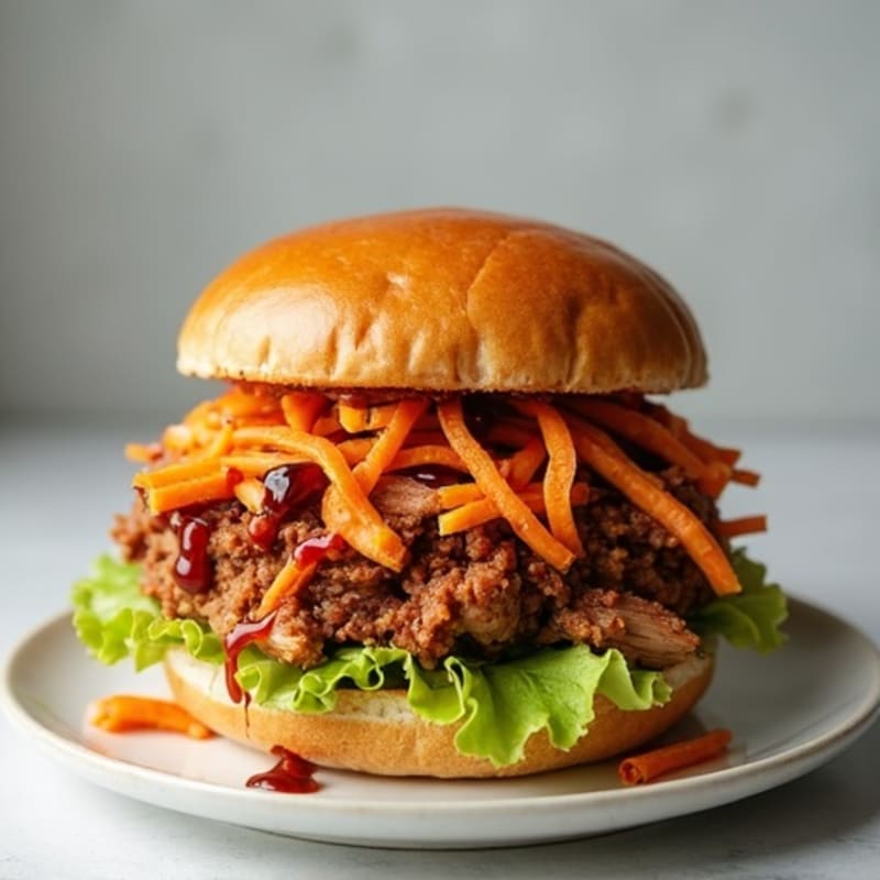 Healthy Smoky BBQ Pulled Pork Sandwiches with Crunchy Slaw
