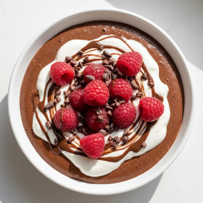 Silky Chocolate Protein Pudding with Greek Yogurt