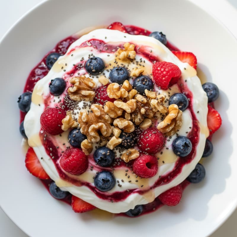 Creamy Greek Yogurt Protein Parfait with Mixed Berries