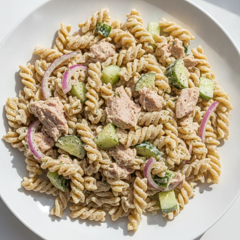 Tuna Greek Yogurt Pasta Salad