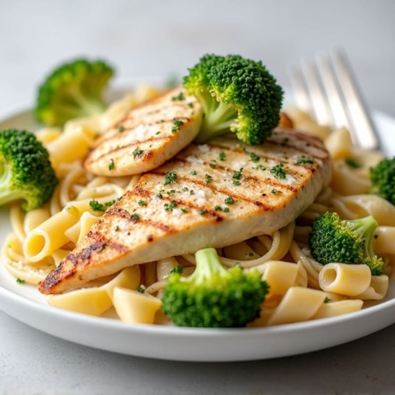 Creamy Healthy Chicken Alfredo Pasta