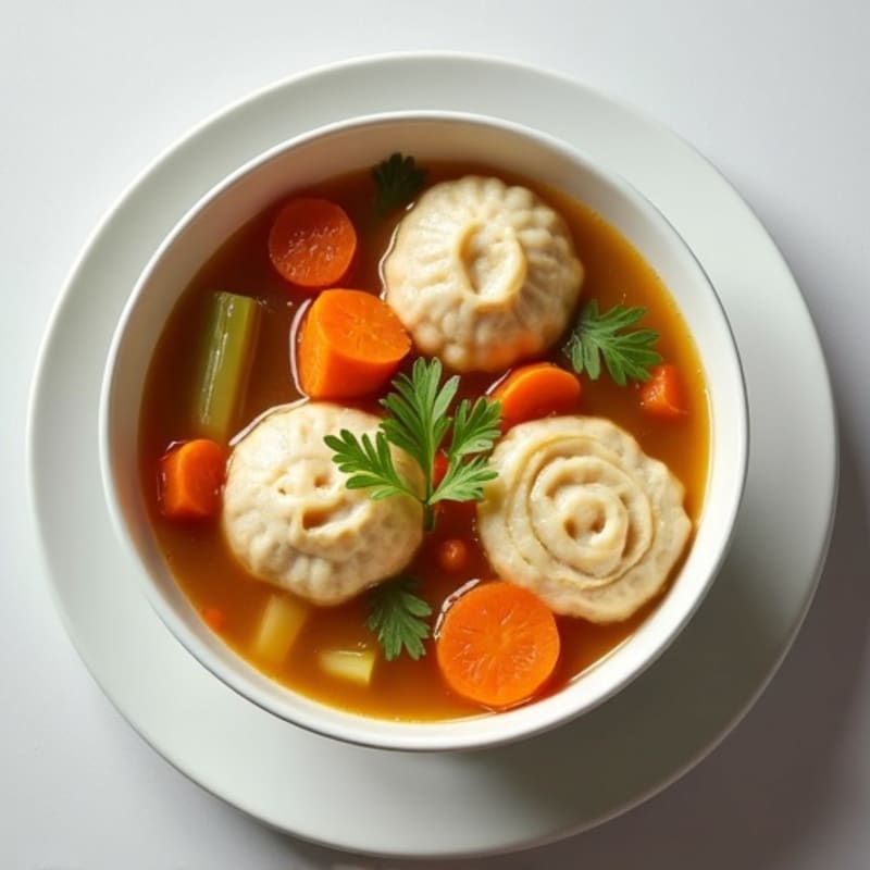 Hearty Chicken and Vegetable Soup with Fluffy Dumplings