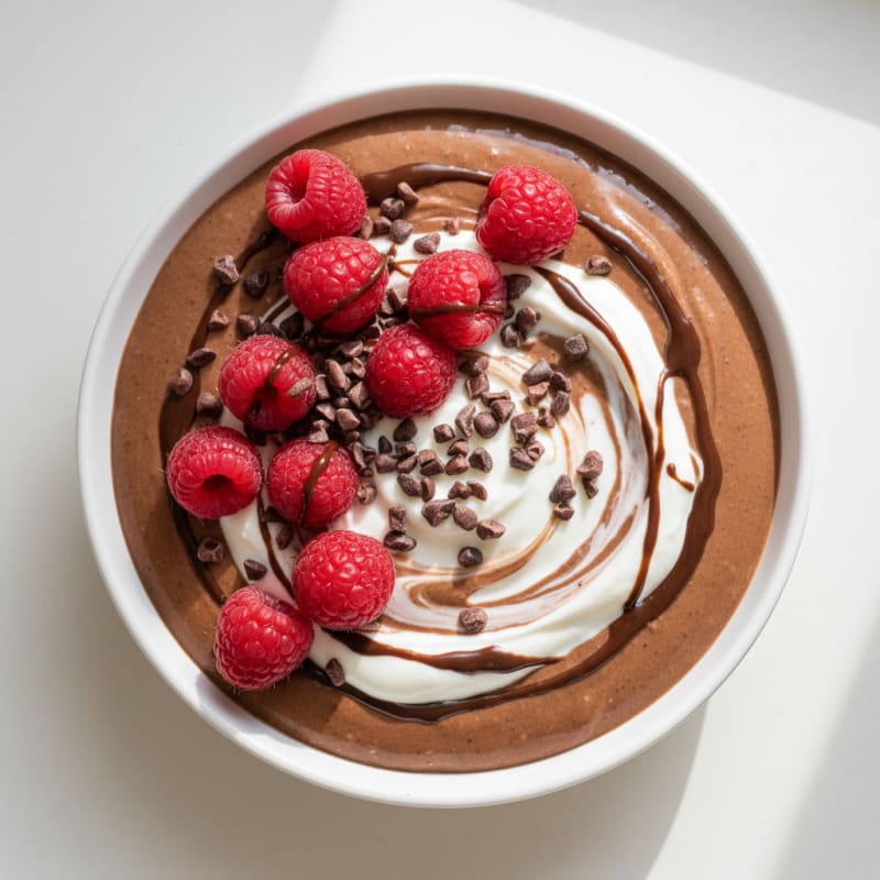 Silky Chocolate Protein Pudding with Greek Yogurt
