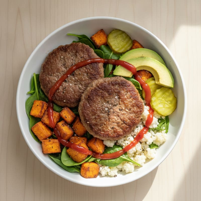 Hamburger Patty Lunch Bowl