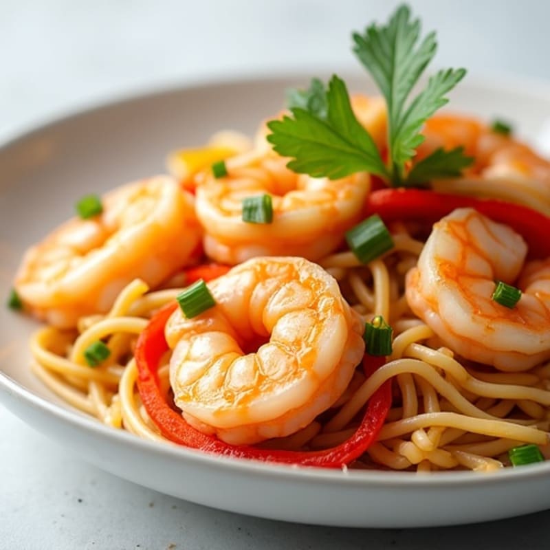 Citrus-Ginger Shrimp with Rice Noodles