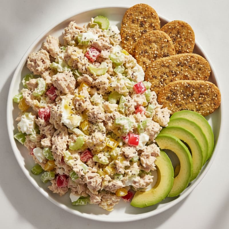 Tuna Salad with Crunchy Vegetables and Greek Yogurt