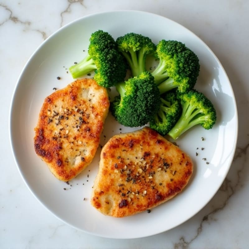 Seared Turkey Medallions with Steamed Broccoli