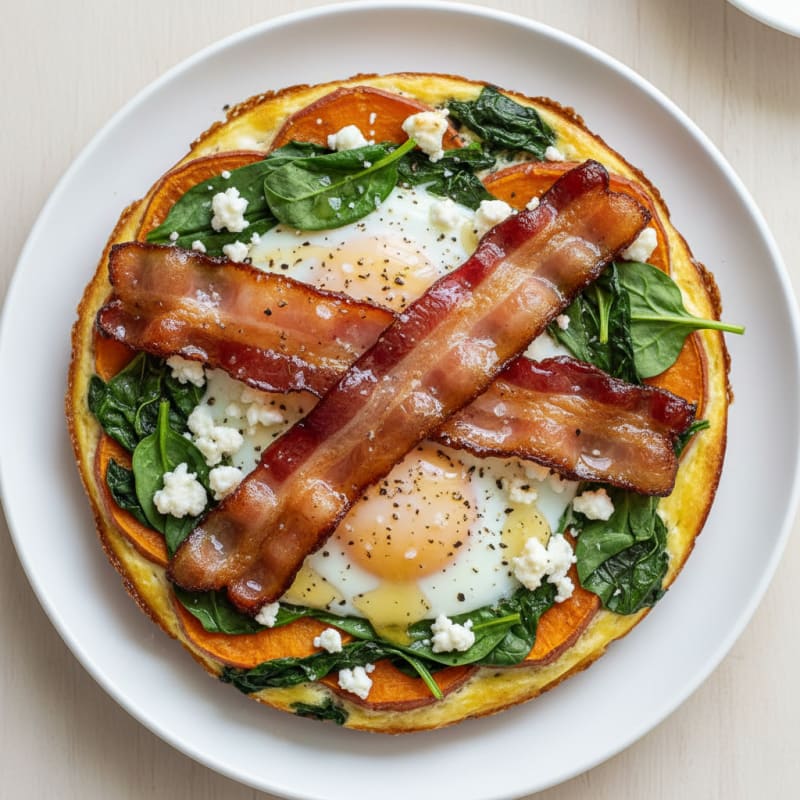 Golden Maple-Glazed Bacon & Egg Bake