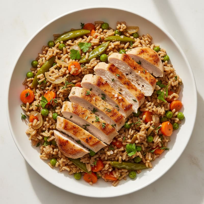 Savory Brown Rice Pilaf with Herbs