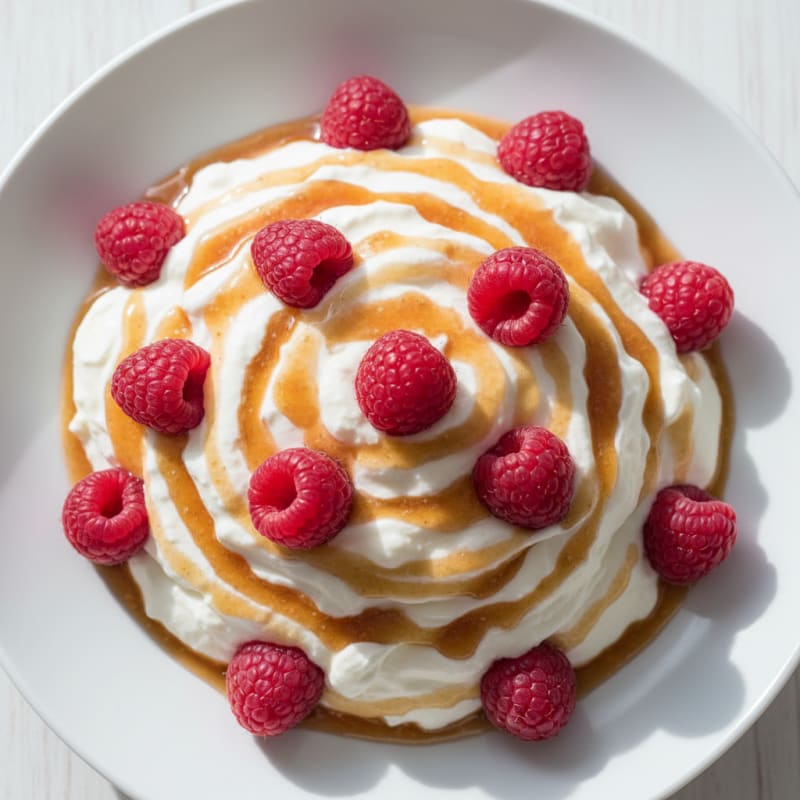 Silky Greek Yogurt with Protein Powder and Fresh Berries