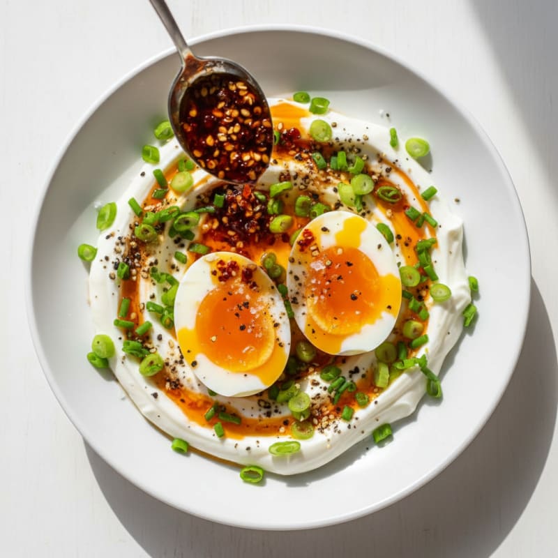 Jammy Eggs with Chili Oil