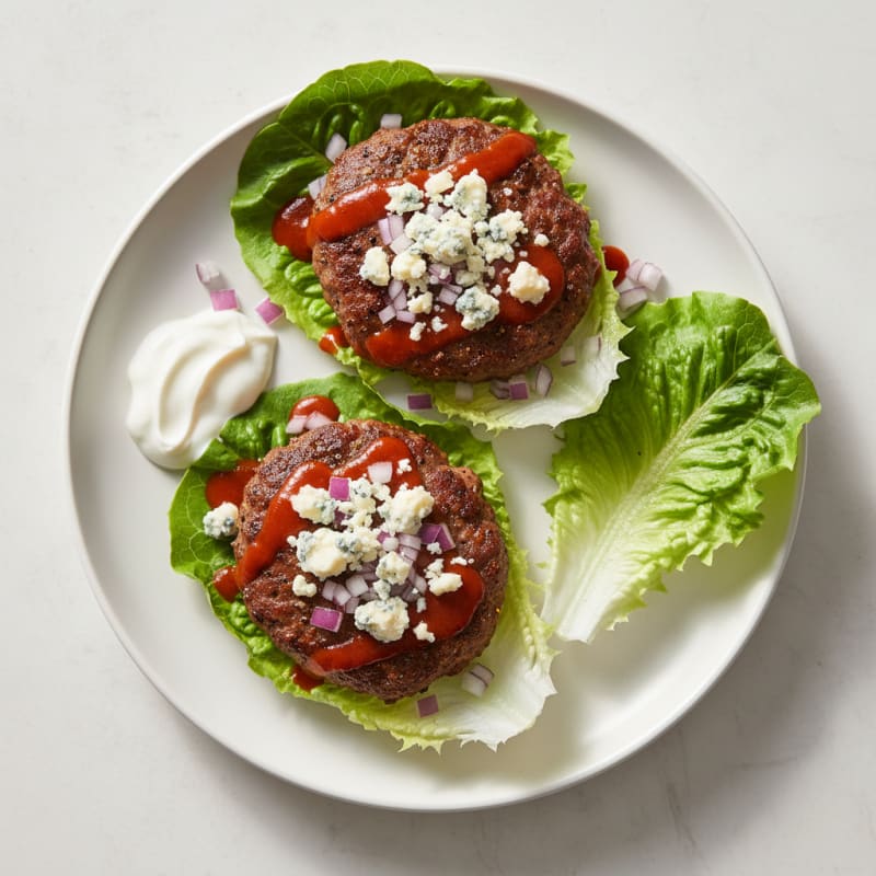 Buffalo Blue Cheese Beef Burgers