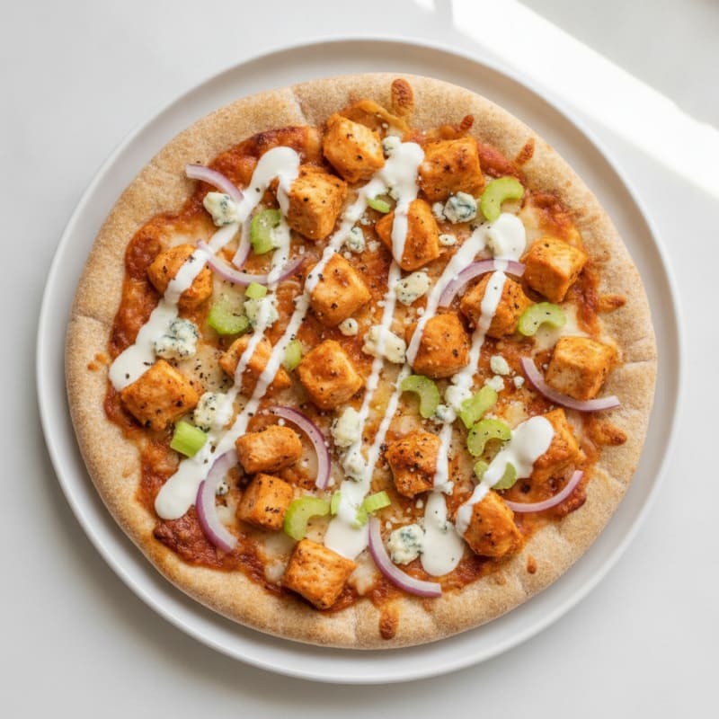 Buffalo Chicken Pizza with Blue Cheese
