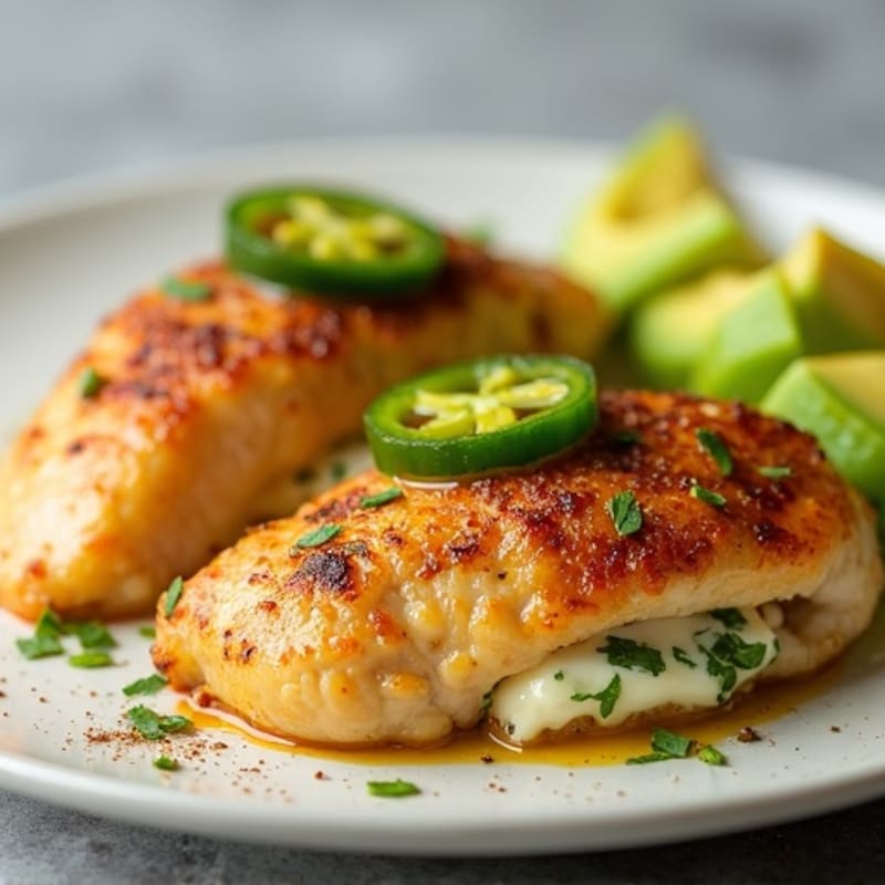 Chicken Stuffed with Creamy Spicy Jalapeño