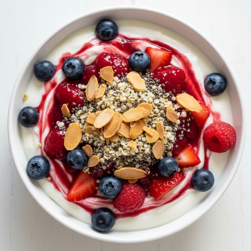 Creamy Greek Yogurt Protein Parfait with Mixed Berries