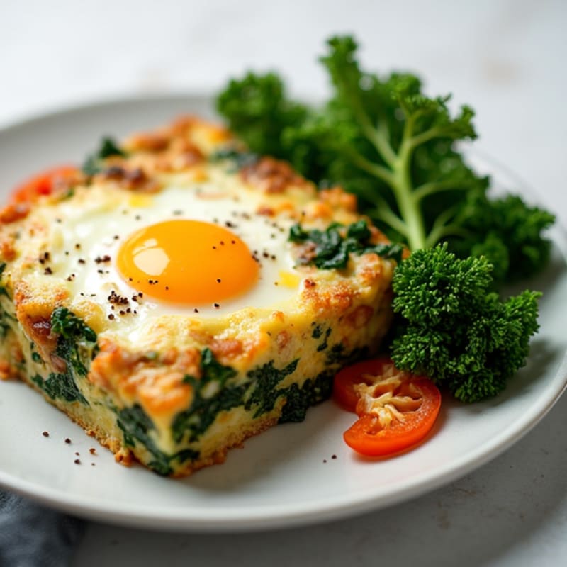 Savory Italian Sausage and Kale Breakfast Casserole