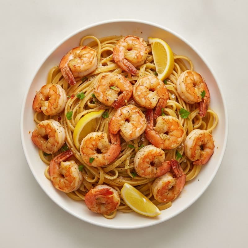 Garlic Butter Shrimp Scampi with Linguine