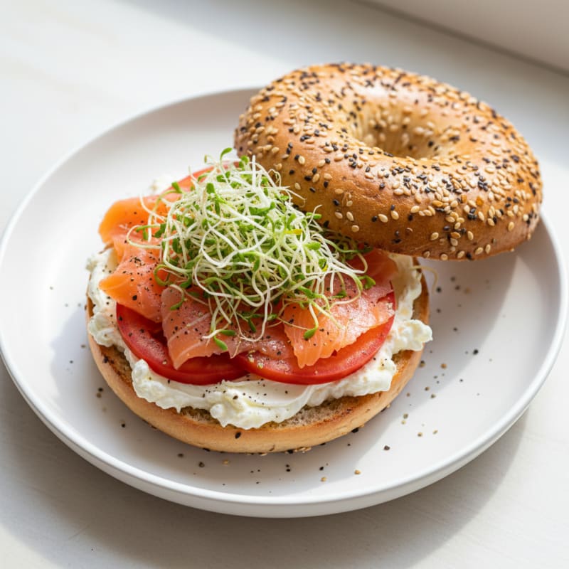 Salmon Everything Bagel with Cream Cheese
