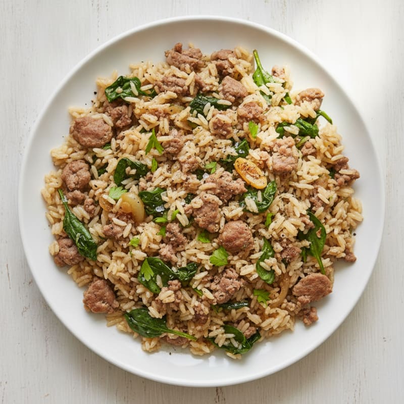 Ground Lamb and Jasmine Rice Pilaf