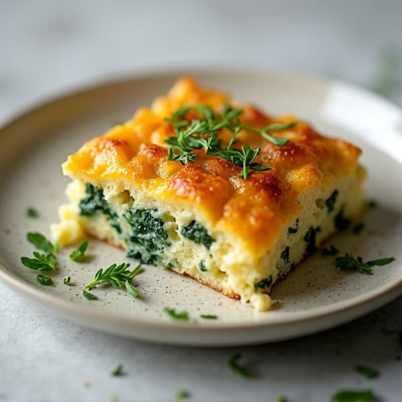 Chicken and Spinach Savory Bread Pudding