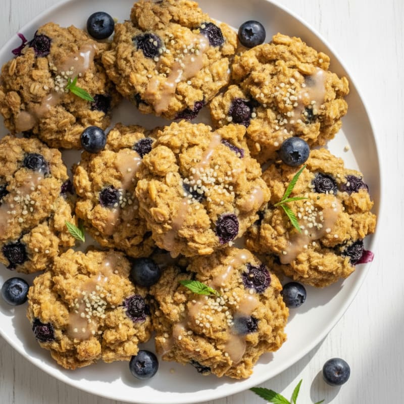 Banana Berry Baked Oatmeal Bites