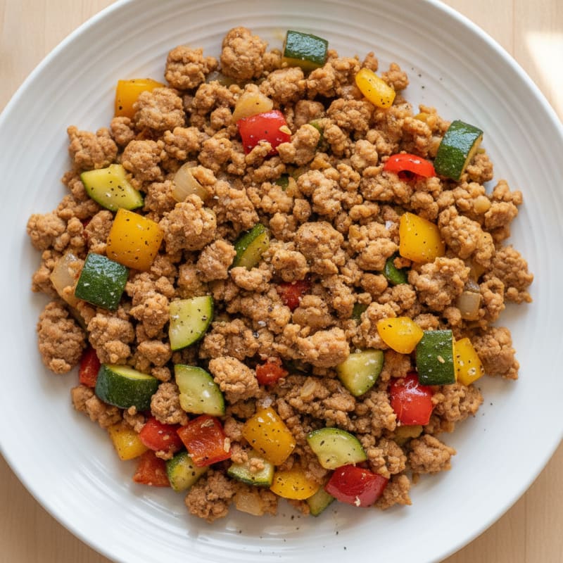 Savory Ground Turkey Skillet with Vegetables