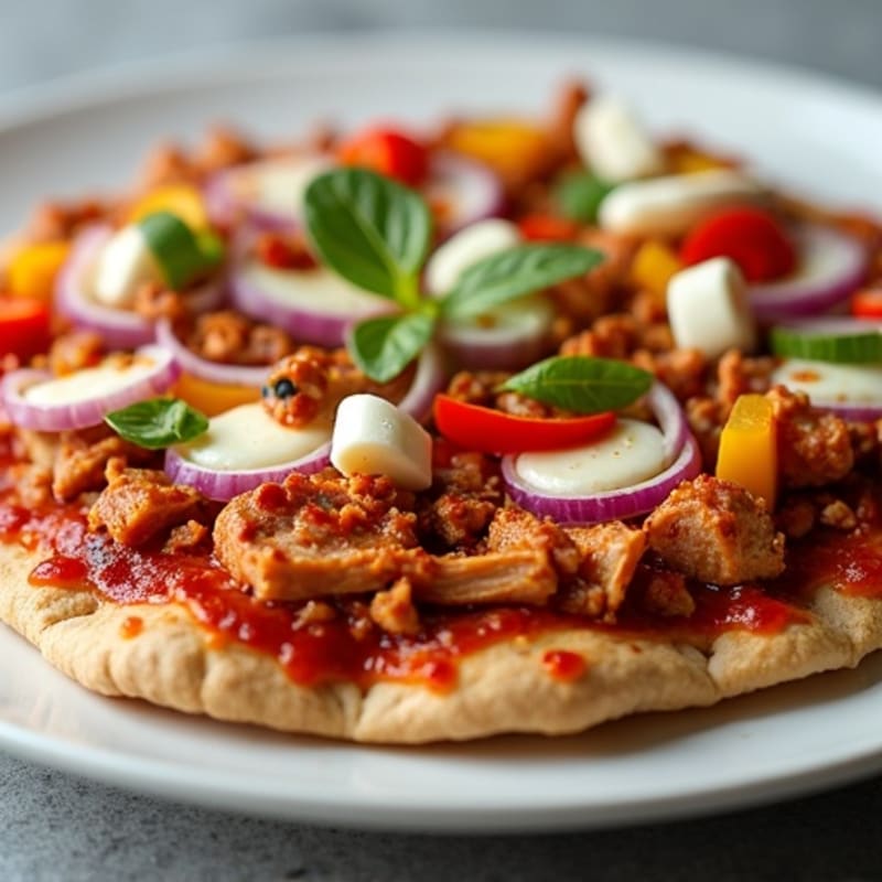 Crispy High-Protein BBQ Chicken Pizza