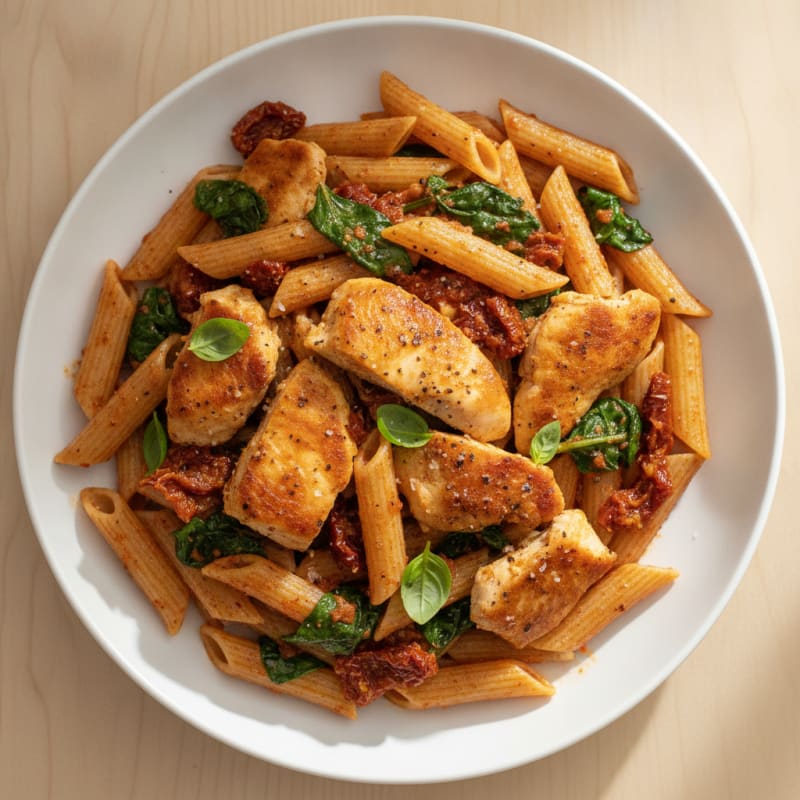 Sun-Dried Tomato Pesto Chicken Penne