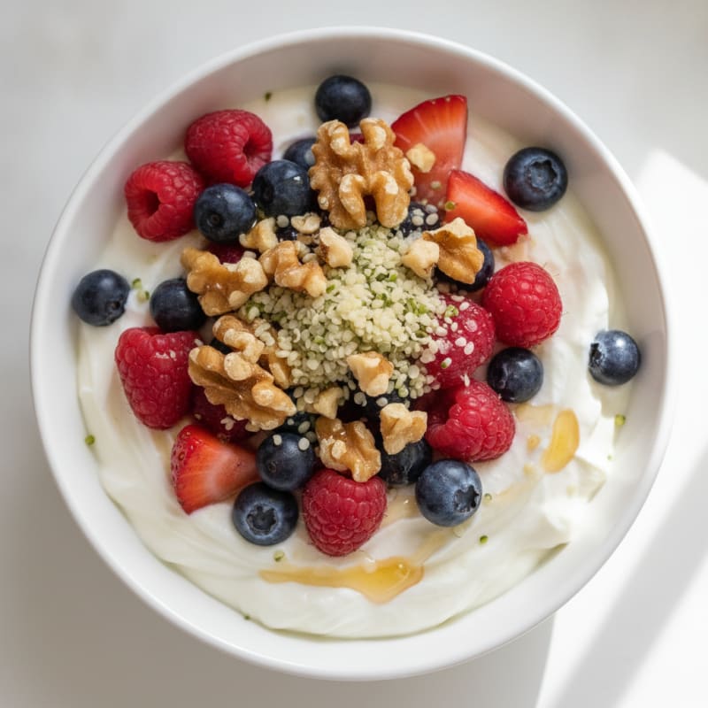 Creamy Greek Yogurt Protein Parfait with Mixed Berries