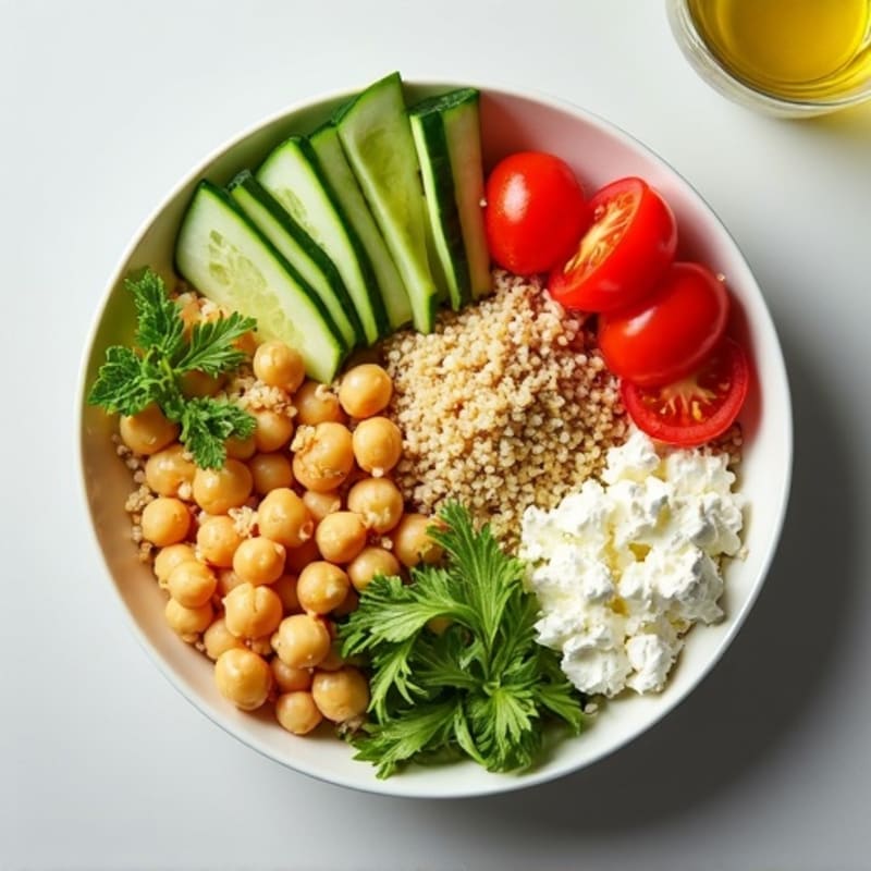 Fresh Greek Chickpea Protein Bowl