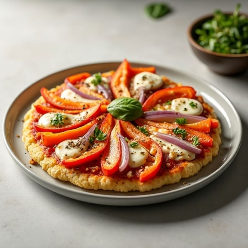 Crispy Chicken Pizza with Roasted Vegetables