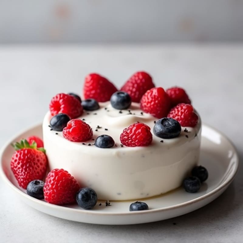 Silky Greek Yogurt Protein Mousse with Mixed Berries