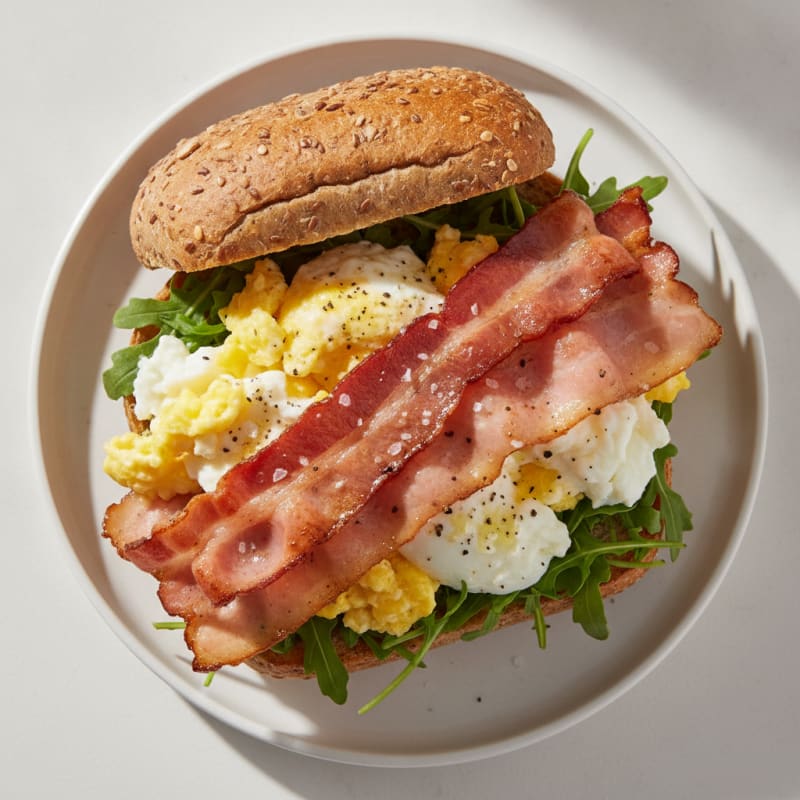 High-Protein Bacon and Egg Breakfast Roll