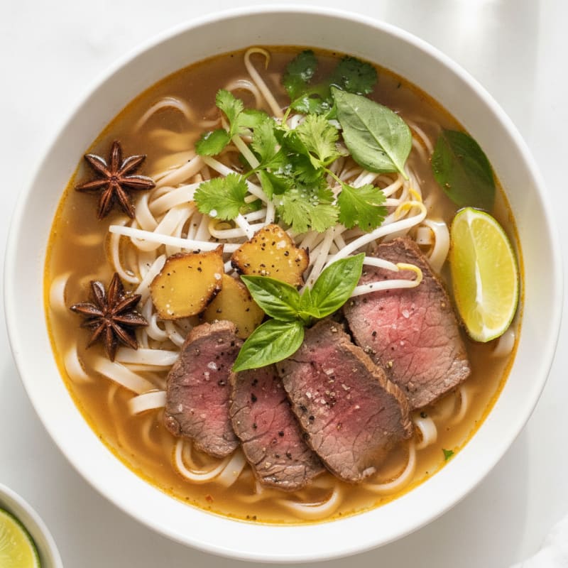 Traditional Beef Pho with Charred Aromatics