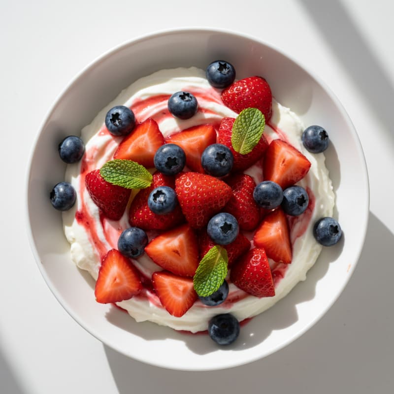 Silky Protein Yogurt with Fresh Berries