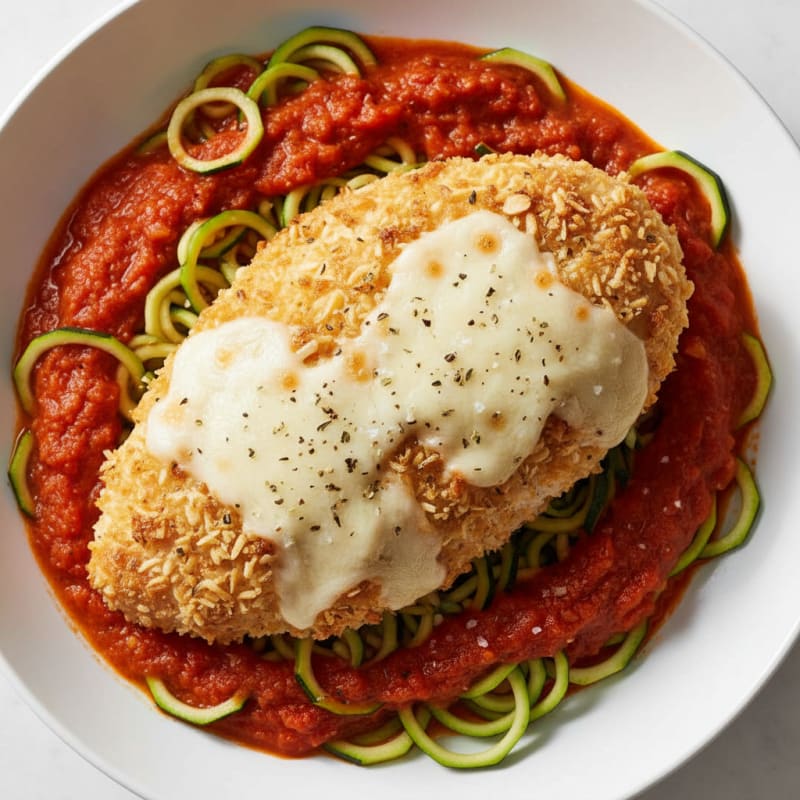 Crispy Baked Chicken Parmesan with Zesty Marinara
