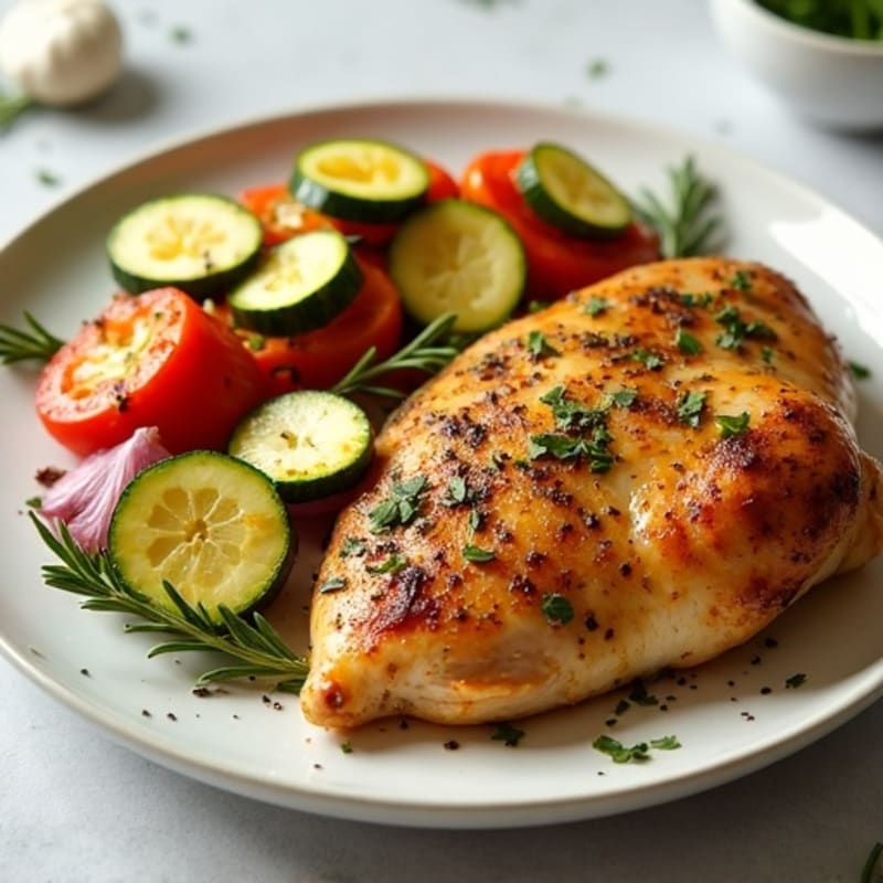 Lemon-Herb Roasted Chicken with Crispy Roasted Vegetables