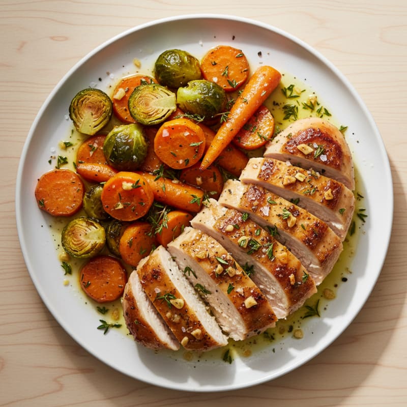 Garlic Herb Roasted Chicken with Root Vegetables