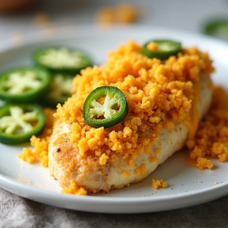 Baked Jalapeño Popper Chicken with Crispy Topping
