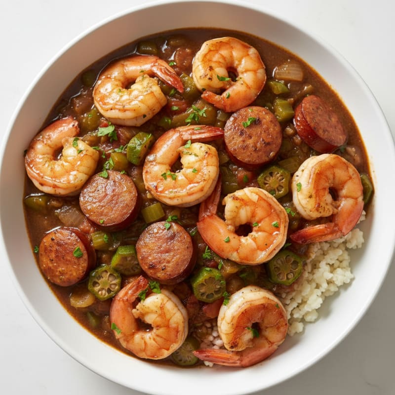 Creole Shrimp and Sausage Gumbo