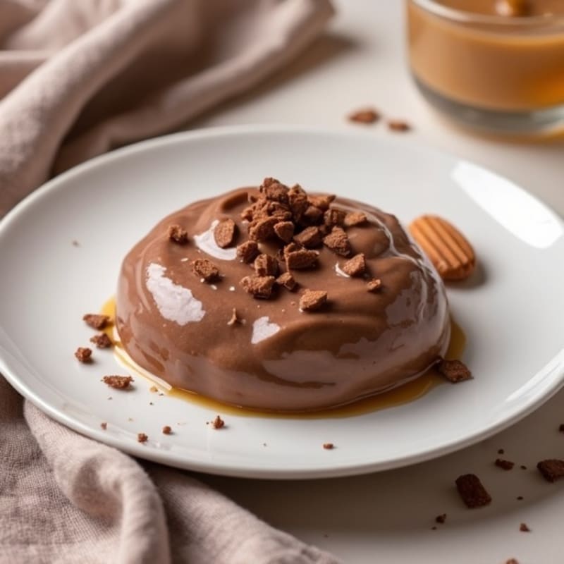 Silky Chocolate Protein Pudding with Almond Butter