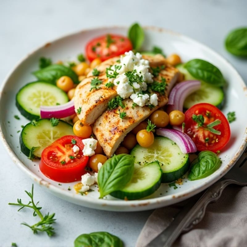 Fresh Cucumber Tomato Salad with Herbs