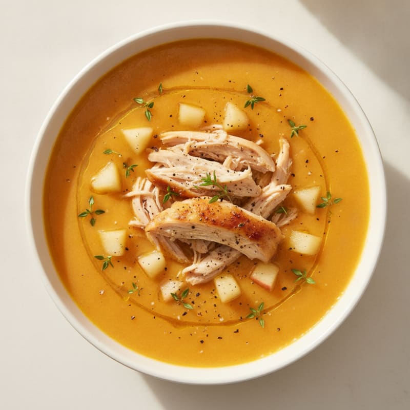 Roasted Butternut Squash and Apple Soup