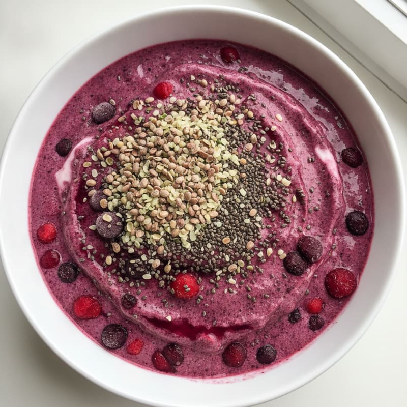Creamy Mixed Berry Protein Smoothie Bowl with Yogurt